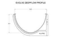 Marley Alutec Evolve Deepflow aluminium gutter GE513 cad file