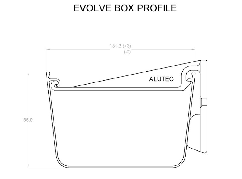 Marley Alutec Evolve Box aluminium gutter GB513 CAD file