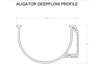 Marley Alutec Aligator Deepflow aluminium gutter GD513 CAD file