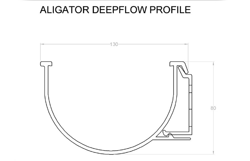 Marley Alutec Aligator Deepflow aluminium gutter GD513 CAD file Marley Alutec Aligator Deepflow aluminium gutter GD513 CAD file