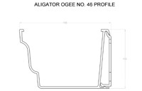 Marley Alutec Aligator Ogee No. 46 aluminium gutter GG513 CAD file