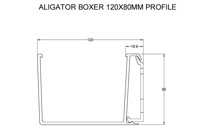 Marley Alutec Aligator Boxer aluminium gutter GF513 CAD file