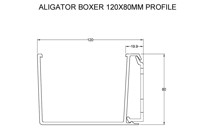 Marley Alutec Aligator Boxer aluminium gutter GF513 CAD file Marley Alutec Aligator Boxer aluminium gutter GF513 CAD file