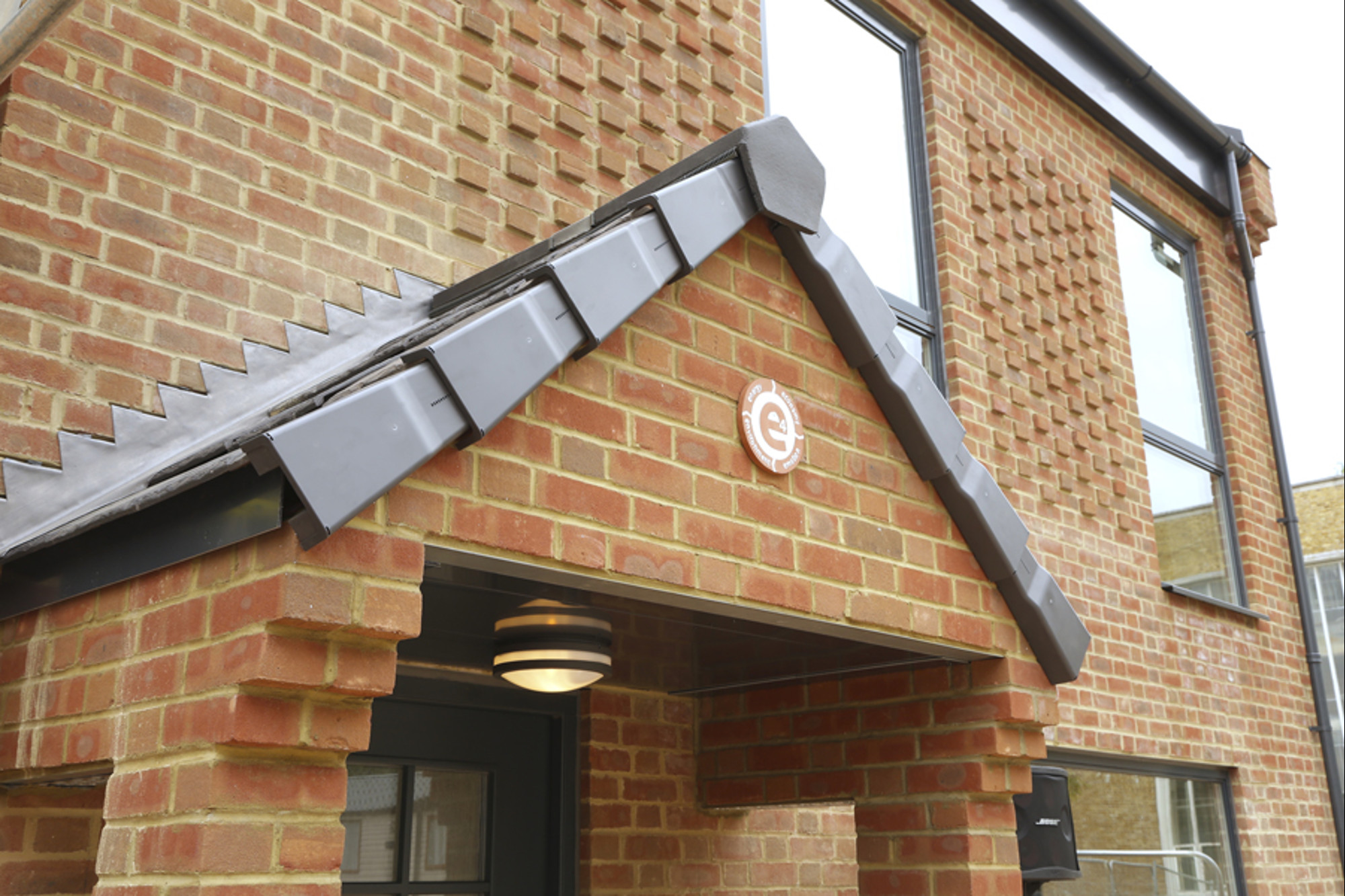 Aluminium guttering by Marley Alutec e4 brick house