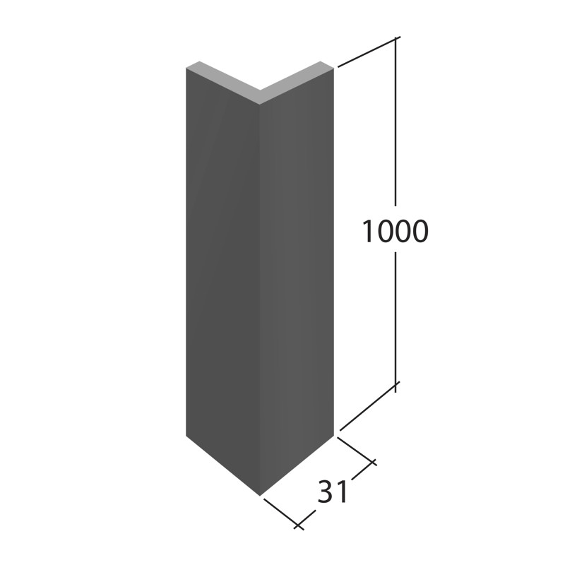 1000mm x 31mm Universal angle cover trim