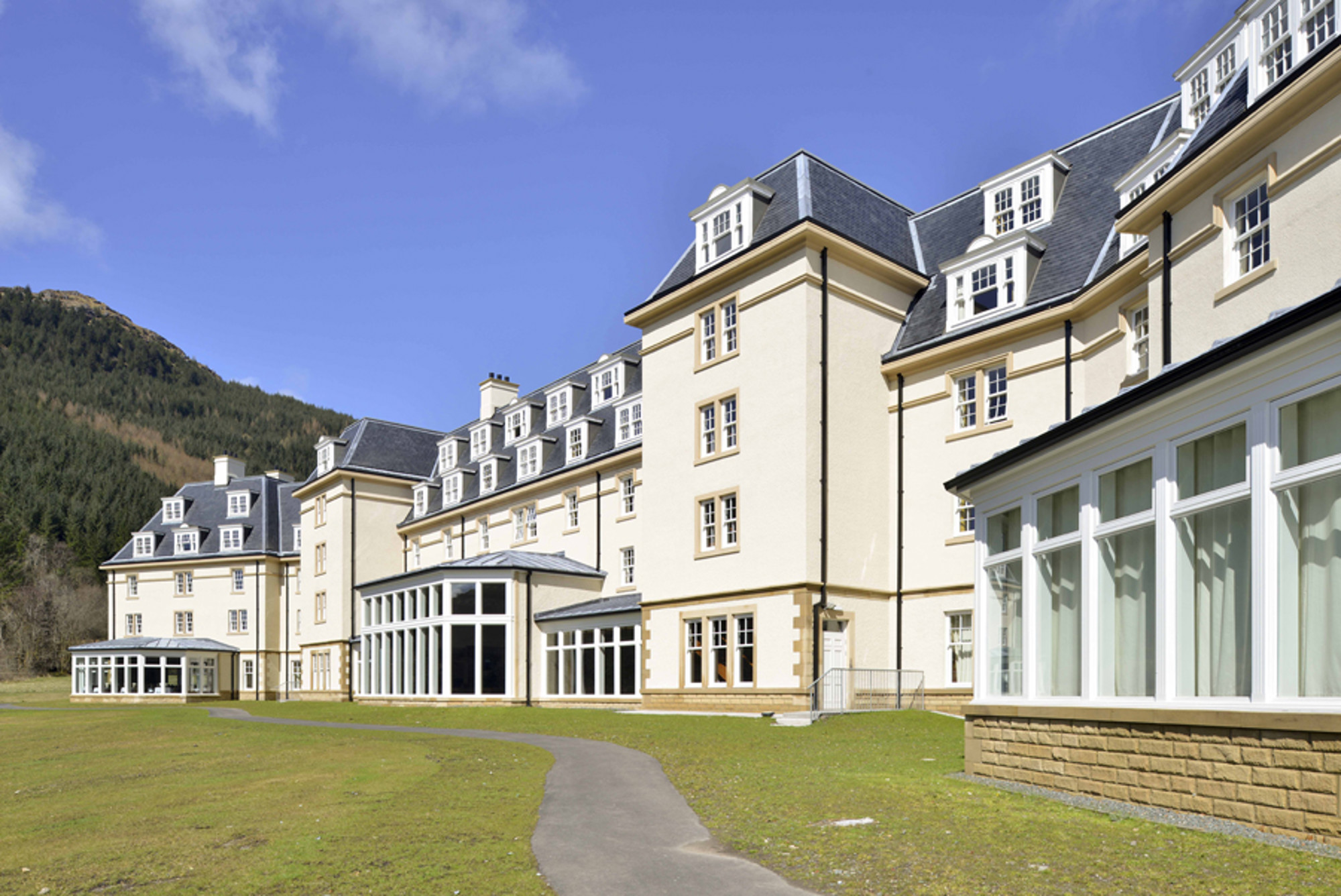 Aluminium guttering by Marley Alutec Ardgartan Hotel Scotland Aluminium guttering by Marley Alutec Ardgartan Hotel Scotland