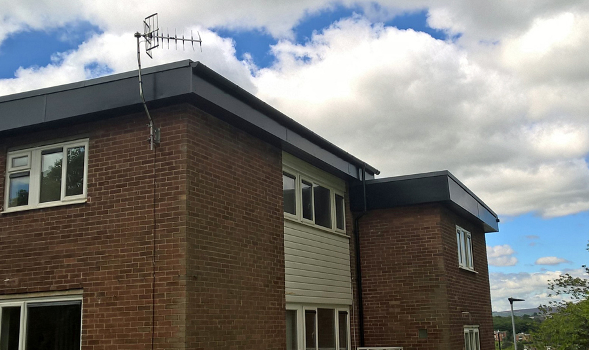 Aluminium guttering by Marley Alutec Sheffield housing project Aluminium guttering by Marley Alutec Sheffield housing project