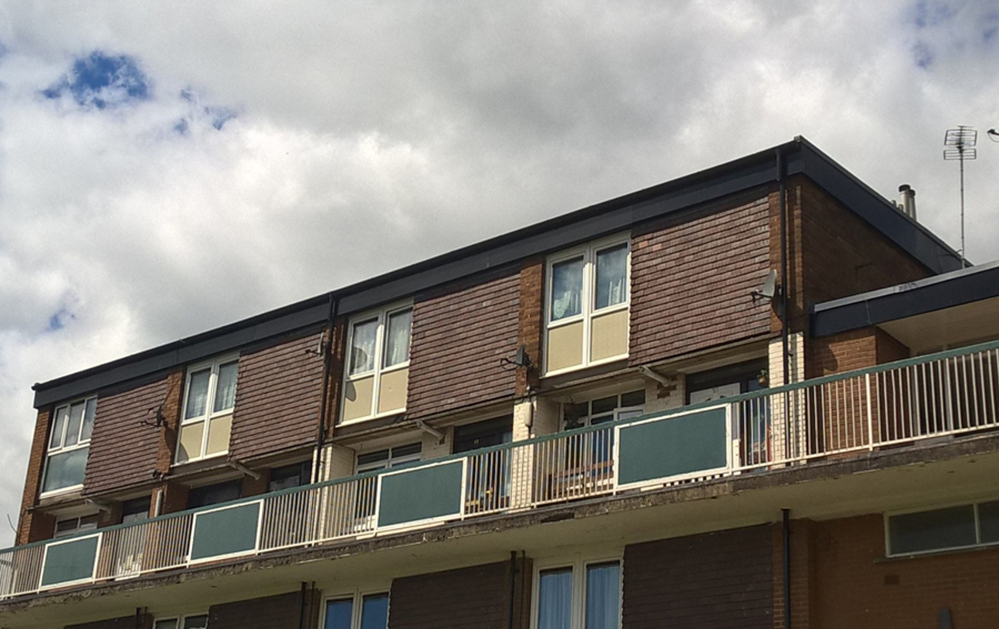 Aluminium guttering by Marley Alutec Sheffield housing project Aluminium guttering by Marley Alutec Sheffield housing project