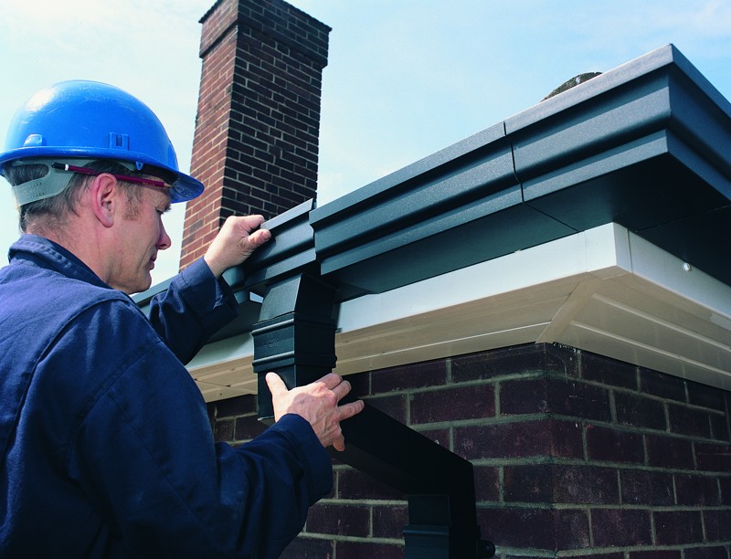 Aluminium guttering installation by Marley Altuec