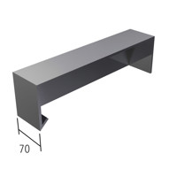 Evoke composite aluminium coping stop end Marley Alutec Evoke composite aluminium coping stop end