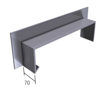 Marley Alutec Evoke composite aluminium coping stop end upstand