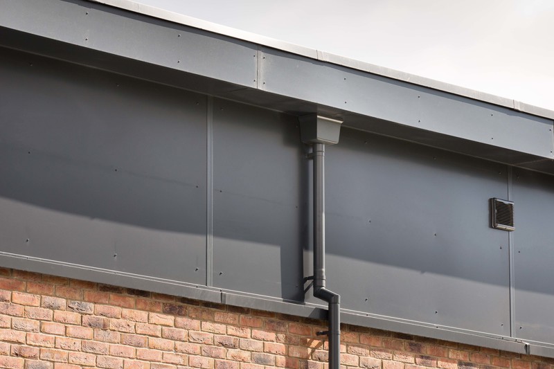 Aluminium guttering by Marley Alutec South Holderness Technology College