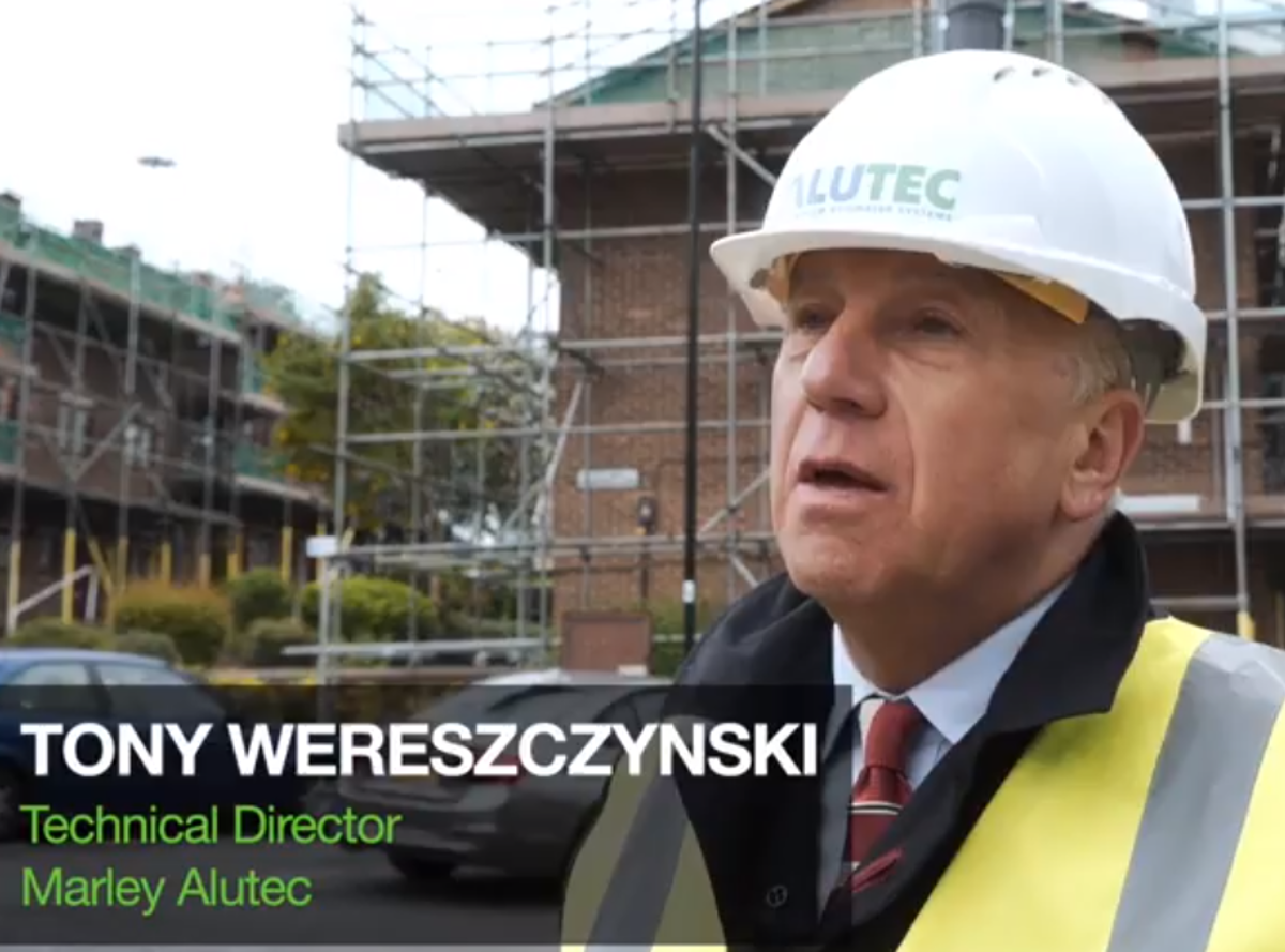 Tony Wereszczynski Of Marley Alutec Discussing The Sheffield Social Housing Project