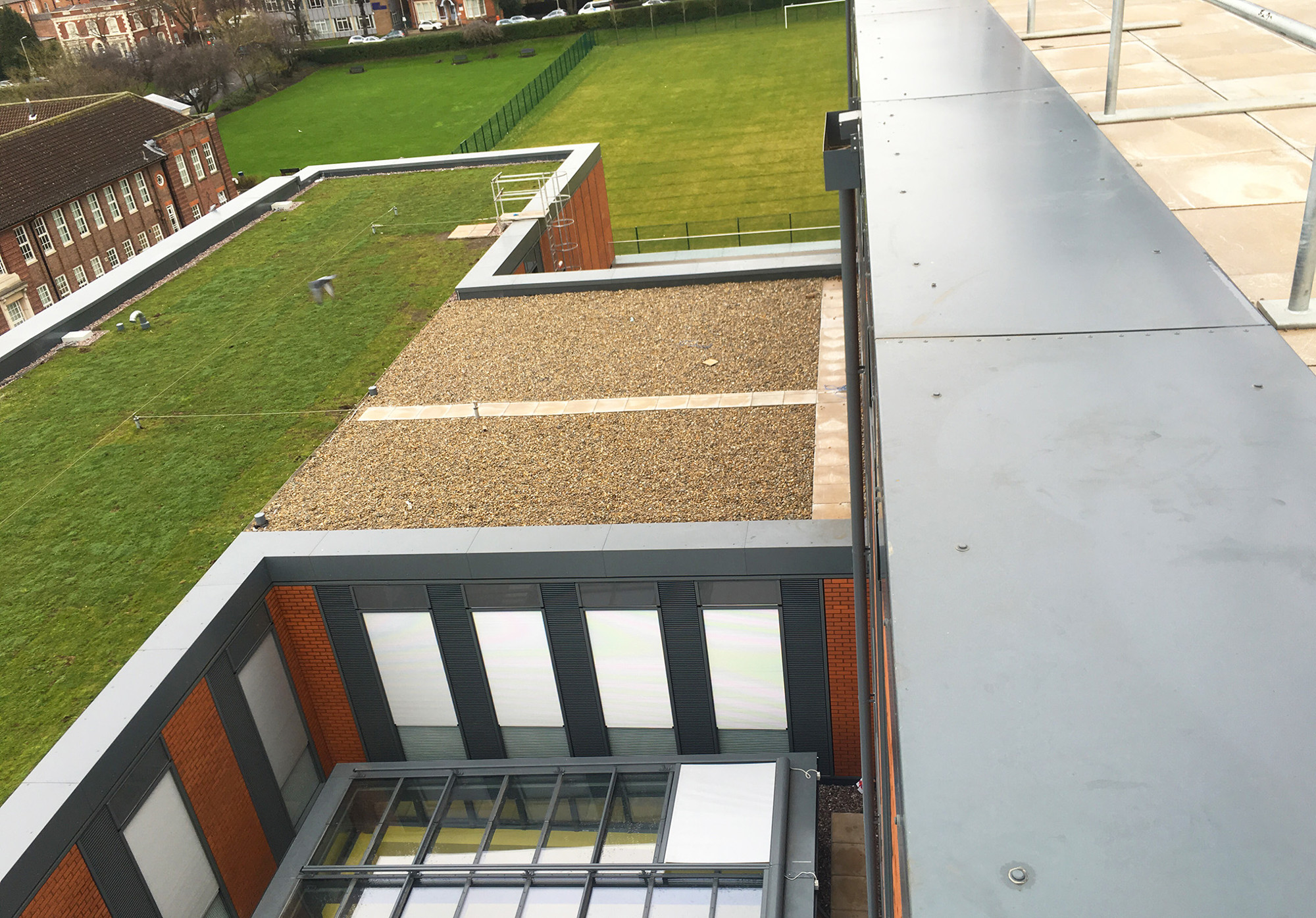 Aluminium guttering by Marley Alutec Leicester Centre of Medicine