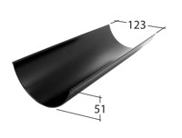 Marley Alutec Evolve Half Round aluminium gutter GT513