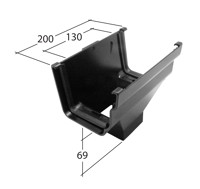 Marley Alutec Evolve Ogee aluminium gutter outlet GY525