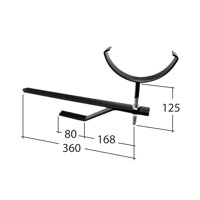 Marley Alutec Traditional half round aluminium gutter rise & fall bracket AC91 AC92 AC93