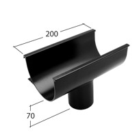 Marley Alutec Aligator Deepflow aluminium gutter outlet GD523 Marley Alutec Aligator Deepflow aluminium gutter outlet GD523