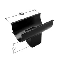 Marley Alutec Aligator Deepflow aluminium gutter outlet GD527 Marley Alutec Aligator Deepflow aluminium gutter outlet GD527