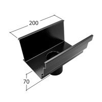 Marley Alutec Aligator Ogee No. 46 aluminium gutter outlet GG522 Marley Alutec Aligator Ogee No. 46 aluminium gutter outlet GG522