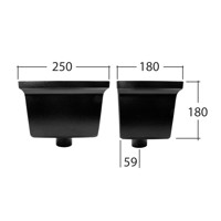 Marley Alutec Evolve circular aluminium downpipe hopper head RH110