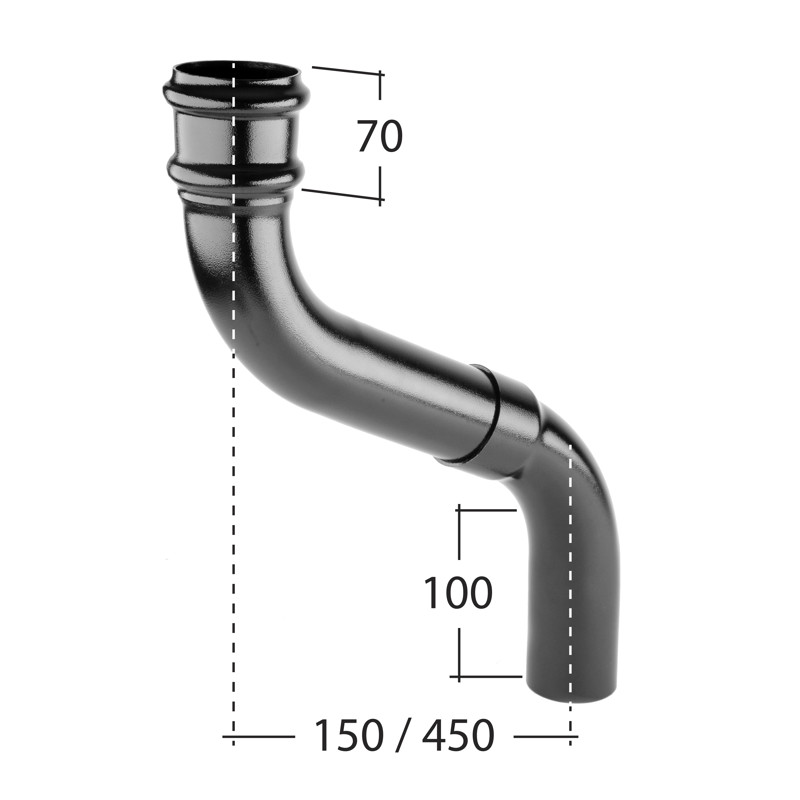 63mm Adjustable Eaves Offset 2-part adj 150mm to 450mm