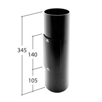 Marley Alutec Flush-fit circular aluminium downpipe access pipe RE260 RE360 RE460