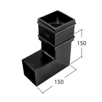 Marley Alutec Traditional square aluminium downpipe bend RSR320 RSR420