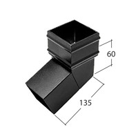 Marley Alutec Traditional square aluminium downpipe bend RSR332 RSR432 Marley Alutec Traditional square aluminium downpipe bend RSR332 RSR432