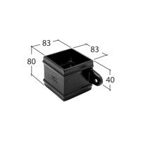 Marley Alutec Traditional rectangular aluminium downpipe pipe socket RSR120