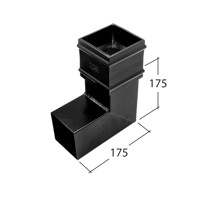 Marley Alutec Traditional rectangular aluminium downpipe bend RSR130  Marley Alutec Traditional rectangular aluminium downpipe bend RSR130
