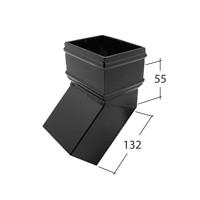 Marley Alutec Traditional rectangular aluminium downpipe bend RSR135 Marley Alutec Traditional rectangular aluminium downpipe bend RSR135