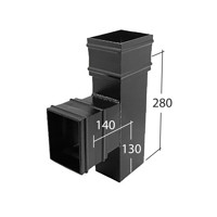 Marley Alutec Traditional rectangular aluminium downpipe branch RSR140 Marley Alutec Traditional rectangular aluminium downpipe branch RSR140