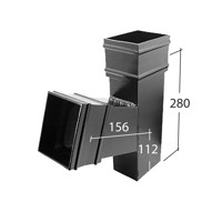 Marley Alutec Traditional rectangular aluminium downpipe branch RSR142