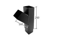 Marley Alutec Vandal Resistant square aluminium downpipe branch RVR345 RVR445