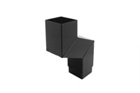 Marley Alutec Vandal Resistant square aluminium downpipe fixed wall offset