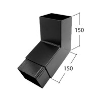 Marley Alutec Vandal Resistant rectangular aluminium downpipe bend RVR132 Marley Alutec Vandal Resistant rectangular aluminium downpipe bend RVR132