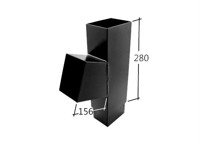 Marley Alutec Vandal Resistant rectangular aluminium downpipe branch RVR142 Marley Alutec Vandal Resistant rectangular aluminium downpipe branch RVR142