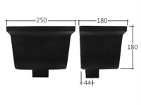 Marley Alutec Vandal Resistant rectangular aluminium downpipe hopper head RH115
