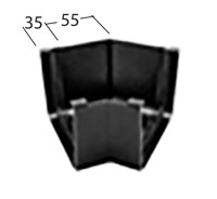 Marley Alutec Evolve Box aluminium gutter angle GB537