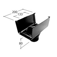 Marley Alutec Evolve Box aluminium gutter outlet GB523  Marley Alutec Evolve Box aluminium gutter outlet GB523