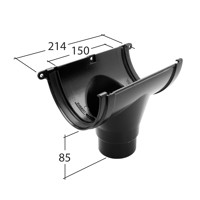 Marley Alutec Evolve Deepflow aluminium gutter outlet GE523