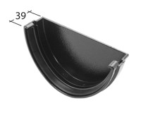 Marley Alutec Evolve Deepflow aluminium gutter stop end GE555 Marley Alutec Evolve Deepflow aluminium gutter stop end GE555