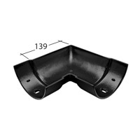 Marley Alutec Traditional Half Round aluminium gutter angle GC532