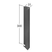 Composite aluminium fascia Corner Joint trim Type A FA61 by Marley Alutec