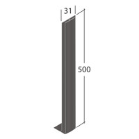 H-Section aluminium Type B Evoke trim