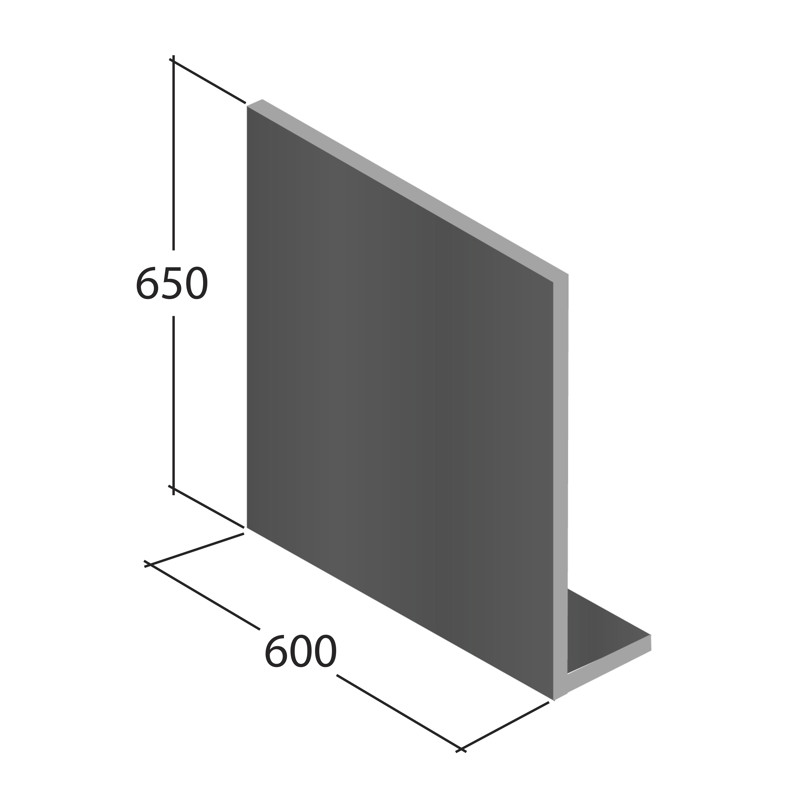 Gable box end, 650 x 600mm