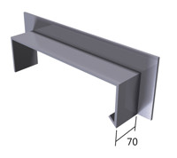 Marley Alutec Evoke composite aluminium coping stop end upstand