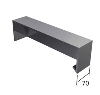 Evoke composite aluminium coping stop end Marley Alutec Evoke composite aluminium coping stop end