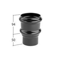 Marley Alutec Tudor circular aluminium downpipe pipe socket TR220NE TR320NE TR420NE